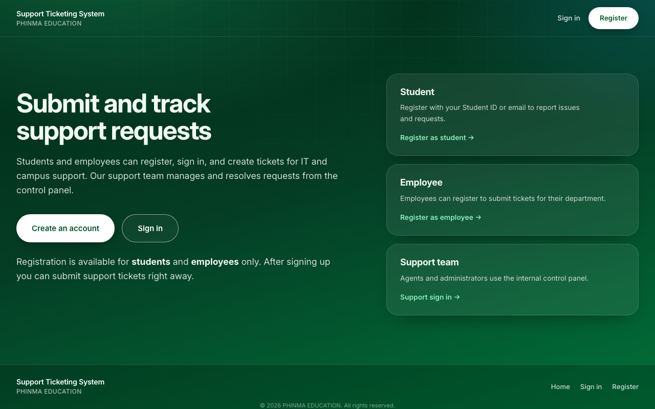 Support Ticketing System preview